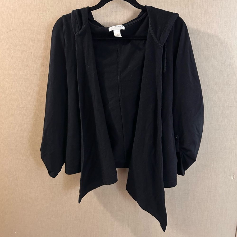 Kenar Black Women's Open Front Cardigan